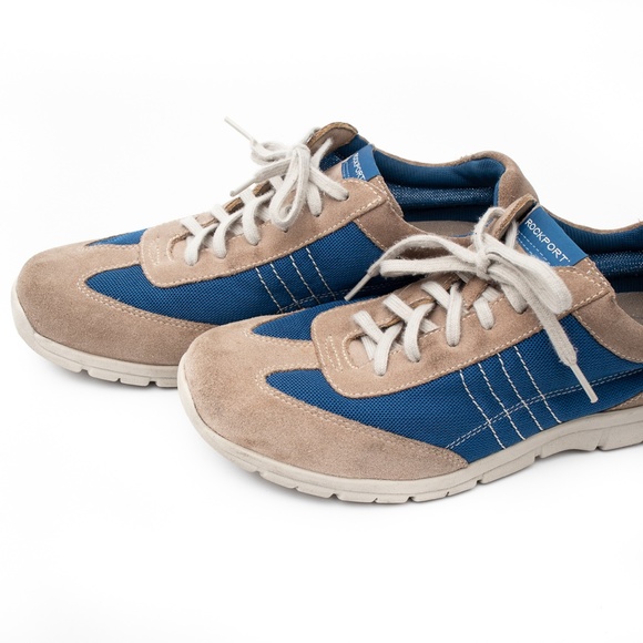 Rockport Mens Two Tone Leather Mesh Hiking Running Outdoor Sneakers Size 10 - Picture 8 of 8